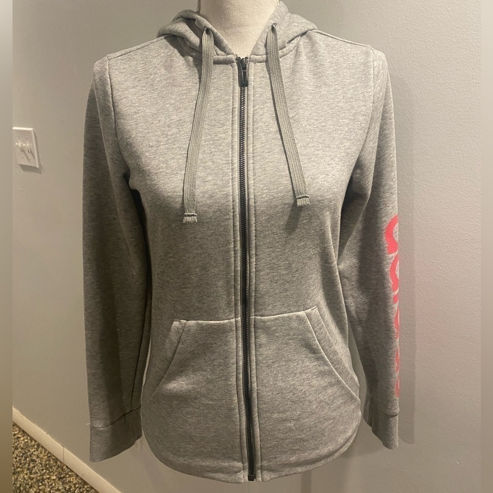 {Adidas} Essential Linear Logo Full Zip Hoodie